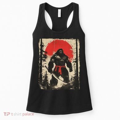 Bigfoot Samurai Japanese Sword Sasquatch Women's Tank Top