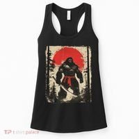 Bigfoot Samurai Japanese Sword Sasquatch Women's Tank Top thumb 0