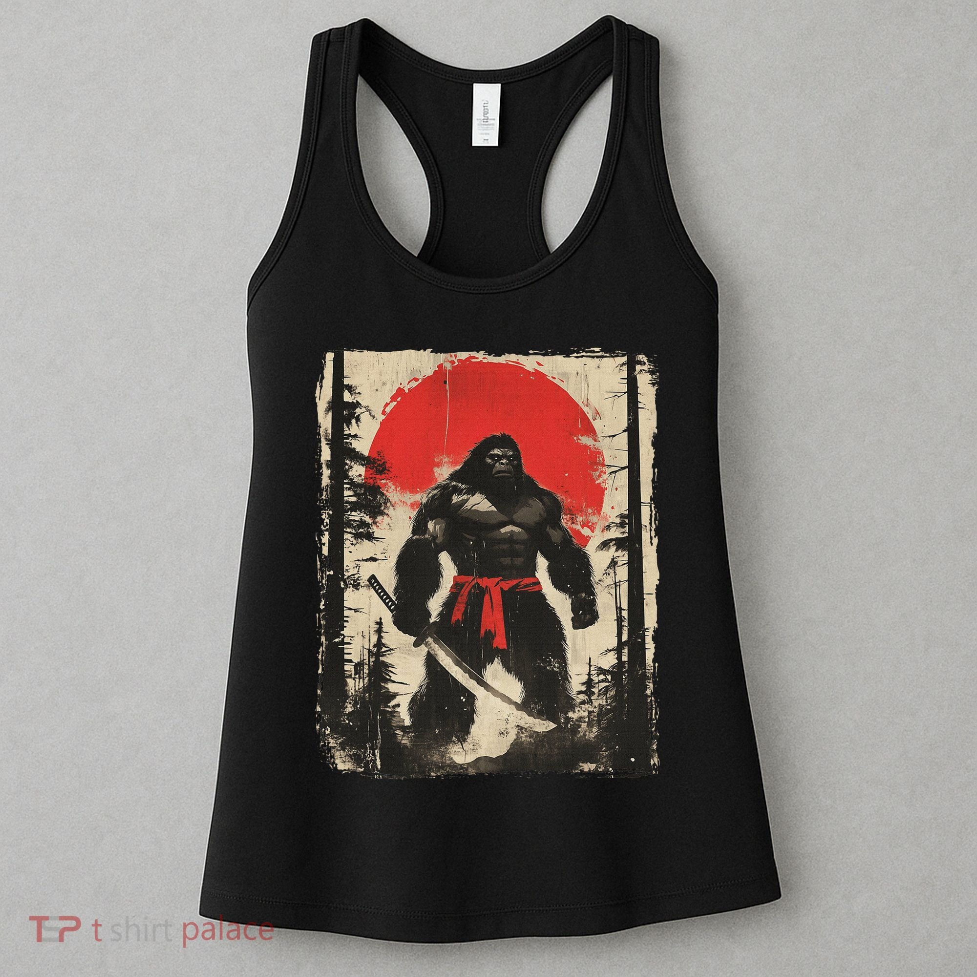 Bigfoot Samurai Japanese Sword Sasquatch Women's Tank Top
