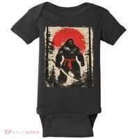 Bigfoot Samurai Japanese Sword Sasquatch Baby Bodysuit thumb 0