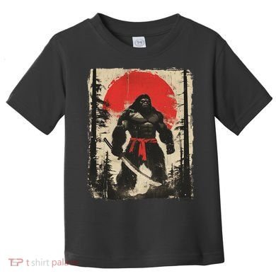 Bigfoot Samurai Japanese Sword Sasquatch Toddler T-Shirt