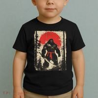 Bigfoot Samurai Japanese Sword Sasquatch Toddler T-Shirt thumb 2