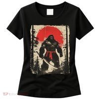 Bigfoot Samurai Japanese Sword Sasquatch Women's T-Shirt thumb 0
