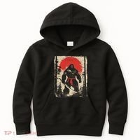 Bigfoot Samurai Japanese Sword Sasquatch Kids Hoodie thumb 0