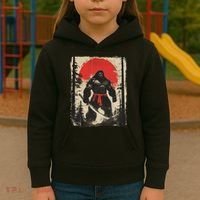Bigfoot Samurai Japanese Sword Sasquatch Kids Hoodie thumb 3