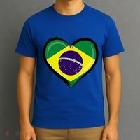 Brazil Soccer Jersey Brazilian Flag Funny Boy Gift T-Shirt thumb 3