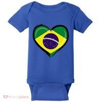 Brazil Soccer Jersey Brazilian Flag Funny Boy Gift Baby Bodysuit thumb 0
