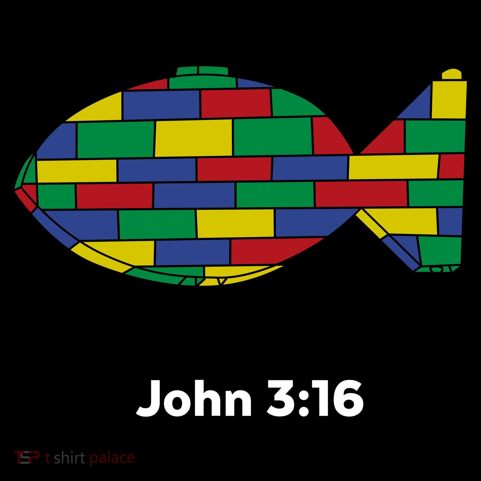 Brick Science John 3:16 – Christian Faith With Fish Symbol, Bible Verse Apparel Coffee Mug
