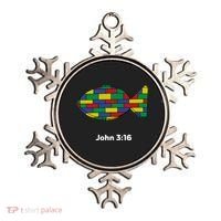 Brick Science John 3:16 – Christian Faith With Fish Symbol, Bible Verse Apparel Ornament thumb 0