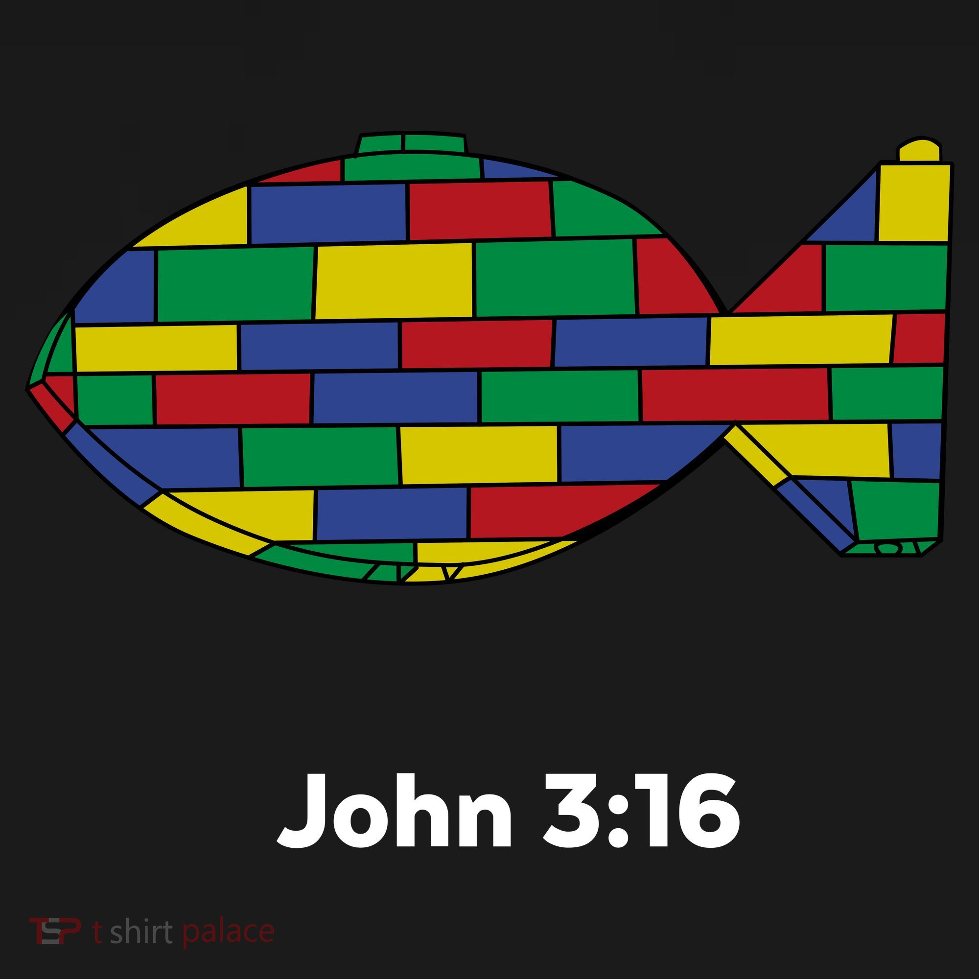 Brick Science John 3:16 – Christian Faith With Fish Symbol, Bible Verse Apparel Visor