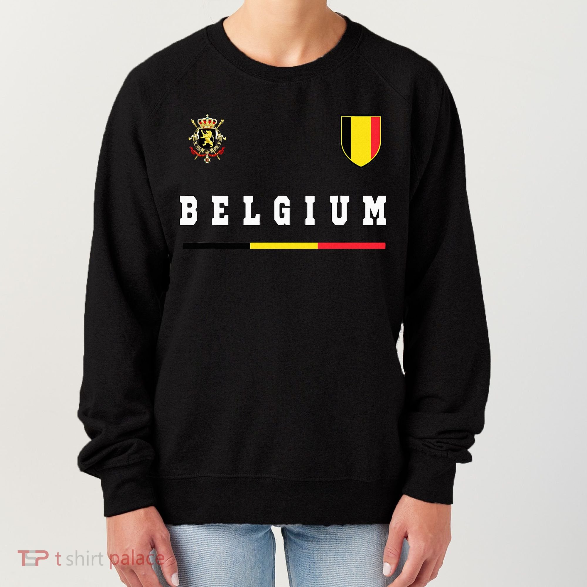 Belgium Sportssoccer Jersey Flag Women's Sweatshirt
