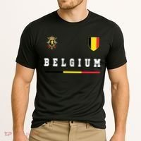Belgium Sportssoccer Jersey Flag Cooling Performance Crew T-Shirt thumb 2