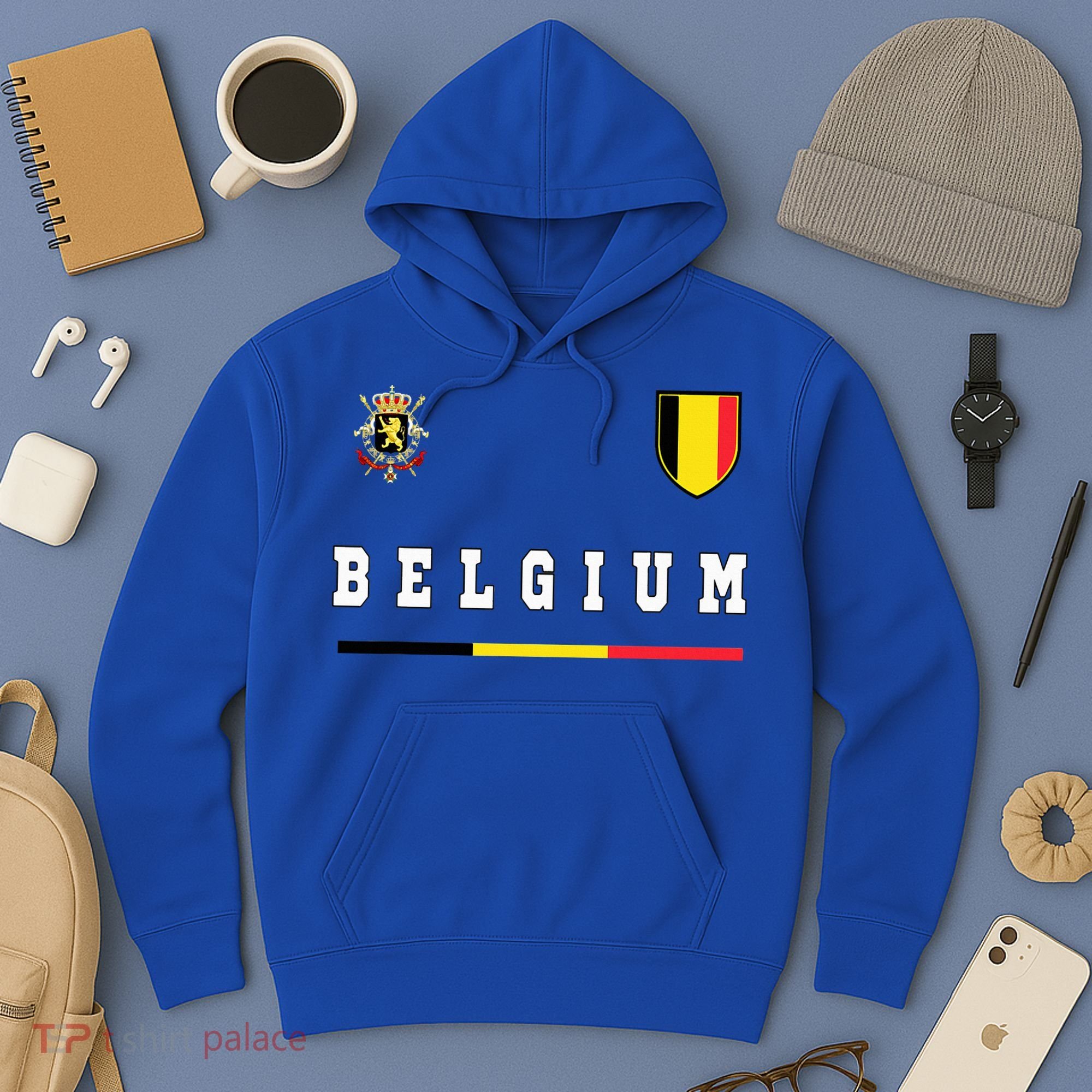 Belgium Sportssoccer Jersey Flag Hoodie