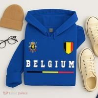 Belgium Sportssoccer Jersey Flag Hoodie thumb 4