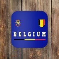 Belgium Sportssoccer Jersey Flag Coaster thumb 0