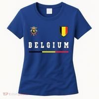 Belgium Sportssoccer Jersey Flag Women's T-Shirt thumb 0