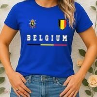 Belgium Sportssoccer Jersey Flag Women's T-Shirt thumb 2