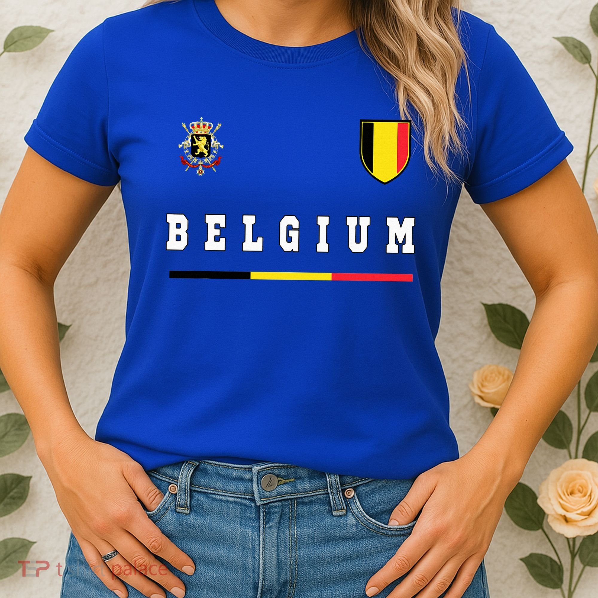 Belgium Sportssoccer Jersey Flag Women's T-Shirt