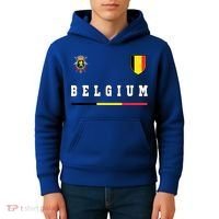 Belgium Sportssoccer Jersey Flag Kids Hoodie thumb 4