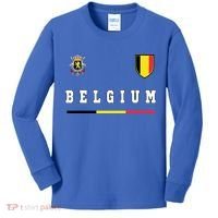 Belgium Sportssoccer Jersey Flag Kids Long Sleeve Shirt thumb 0