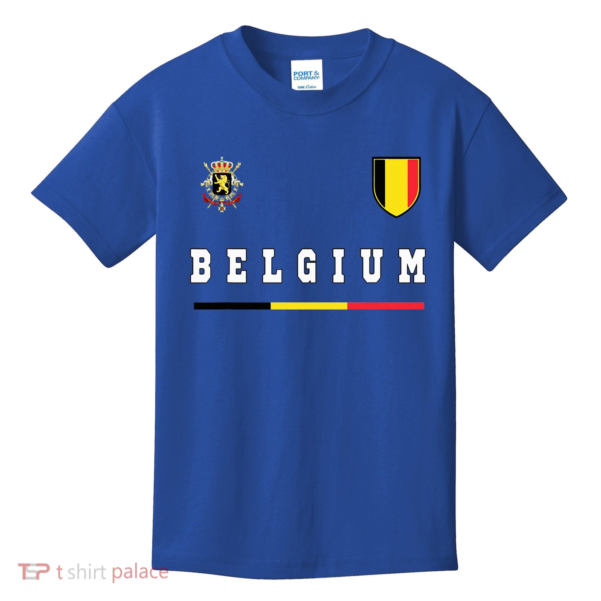 Belgium Sportssoccer Jersey Flag Kids T-Shirt