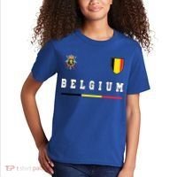 Belgium Sportssoccer Jersey Flag Kids T-Shirt thumb 2