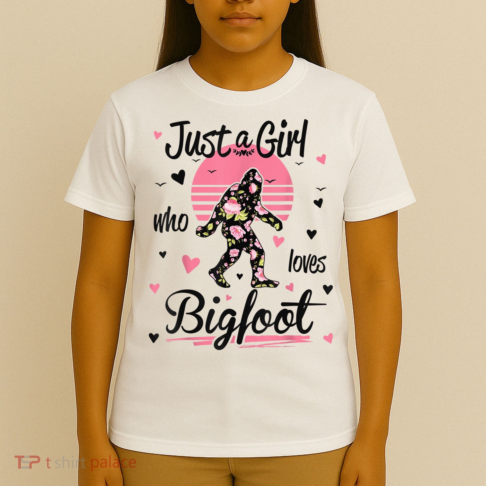 Bigfoot Shirt. Just A Girl Who Loves Bigfoot T-Shirt