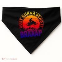 Braaap Snowmobile Just Gonna Send It Snowmobile Snow Rider Gift USA-Made Doggie Bandana thumb 0
