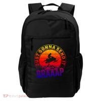 Braaap Snowmobile Just Gonna Send It Snowmobile Snow Rider Gift Backpack thumb 0