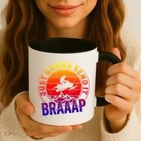 Braaap Snowmobile Just Gonna Send It Snowmobile Snow Rider Gift Coffee Mug thumb 3