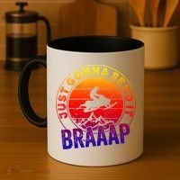 Braaap Snowmobile Just Gonna Send It Snowmobile Snow Rider Gift Coffee Mug thumb 4