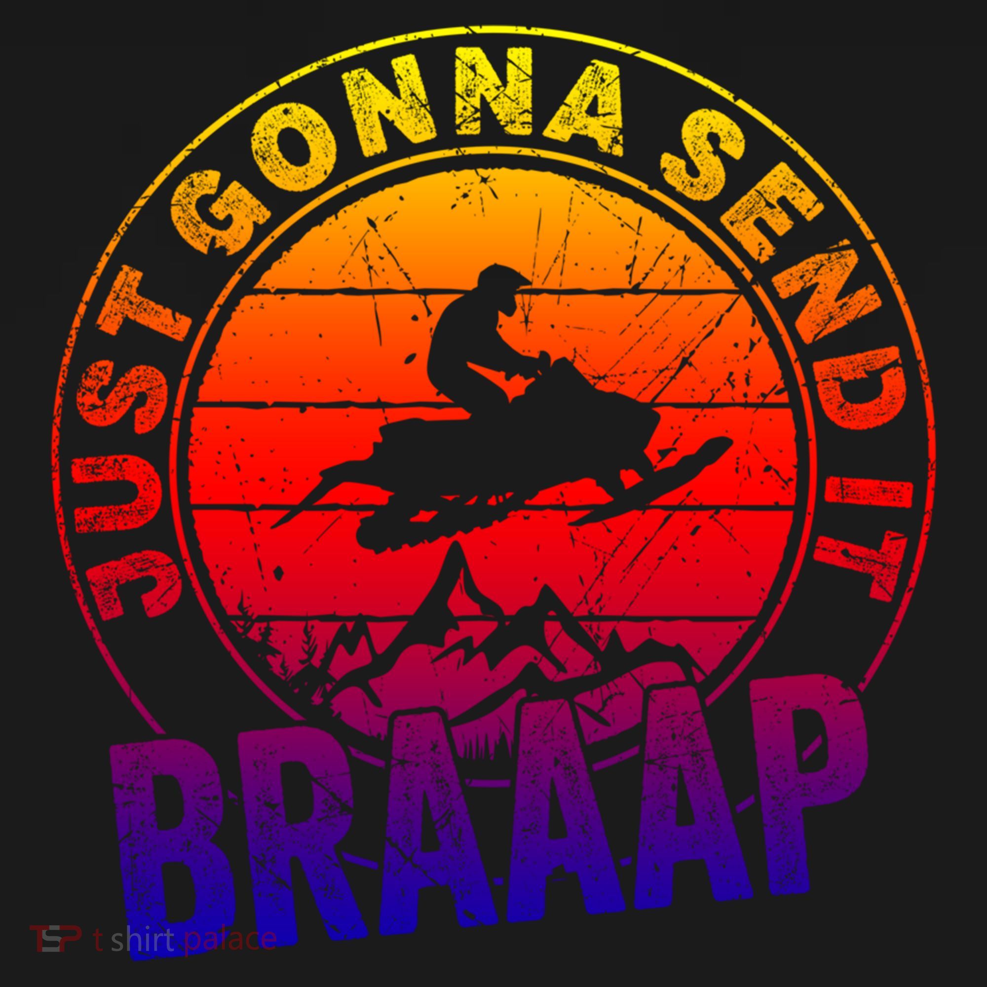 Braaap Snowmobile Just Gonna Send It Snowmobile Snow Rider Gift Ornament