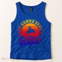 Braaap Snowmobile Just Gonna Send It Snowmobile Snow Rider Gift Tank Top thumb 2
