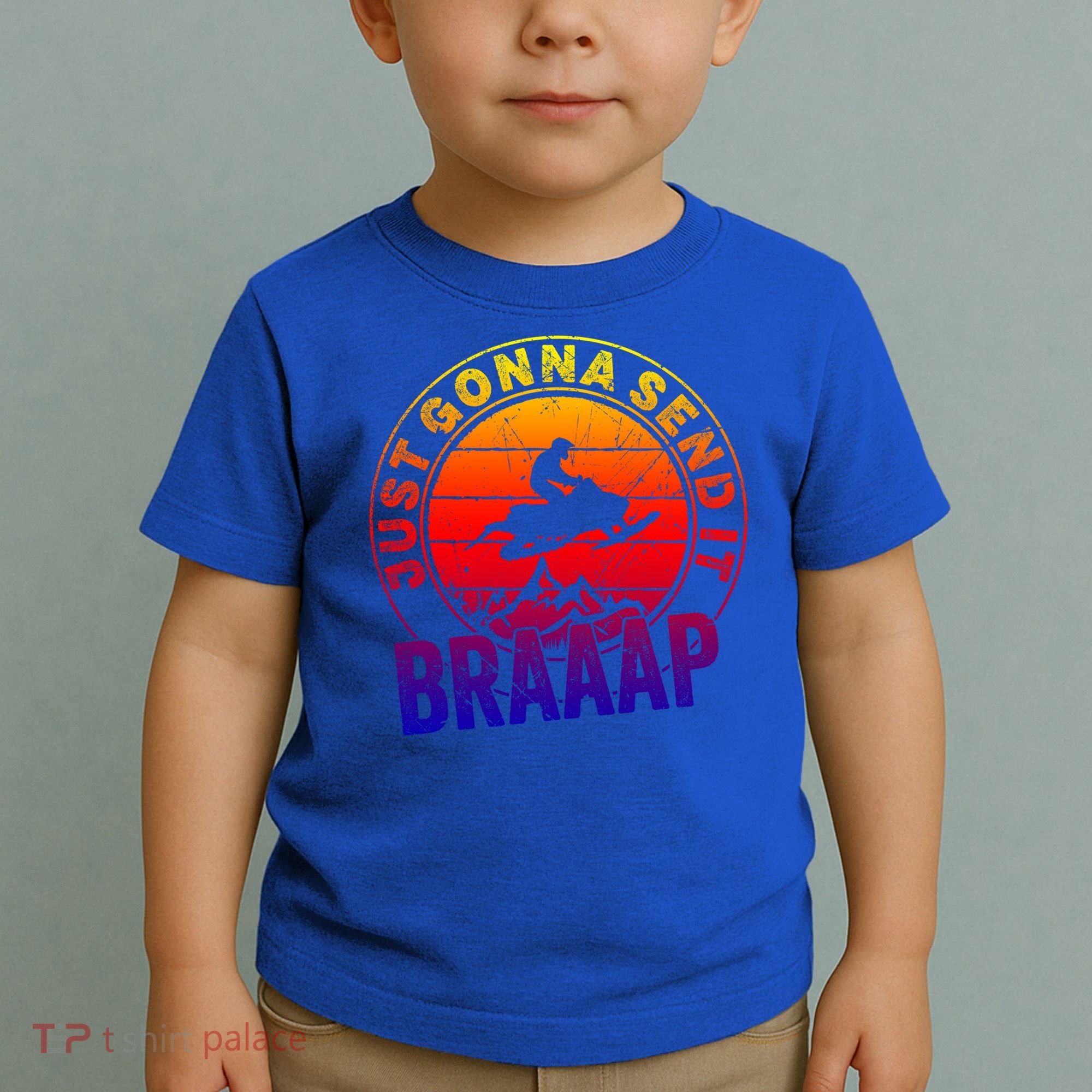Braaap Snowmobile Just Gonna Send It Snowmobile Snow Rider Gift Toddler T-Shirt