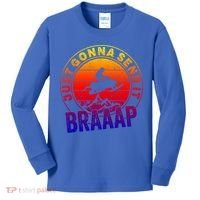 Braaap Snowmobile Just Gonna Send It Snowmobile Snow Rider Gift Kids Long Sleeve Shirt thumb 0