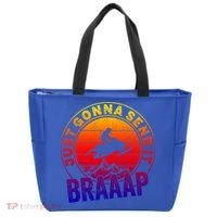 Braaap Snowmobile Just Gonna Send It Snowmobile Snow Rider Gift Tote Bag thumb 0