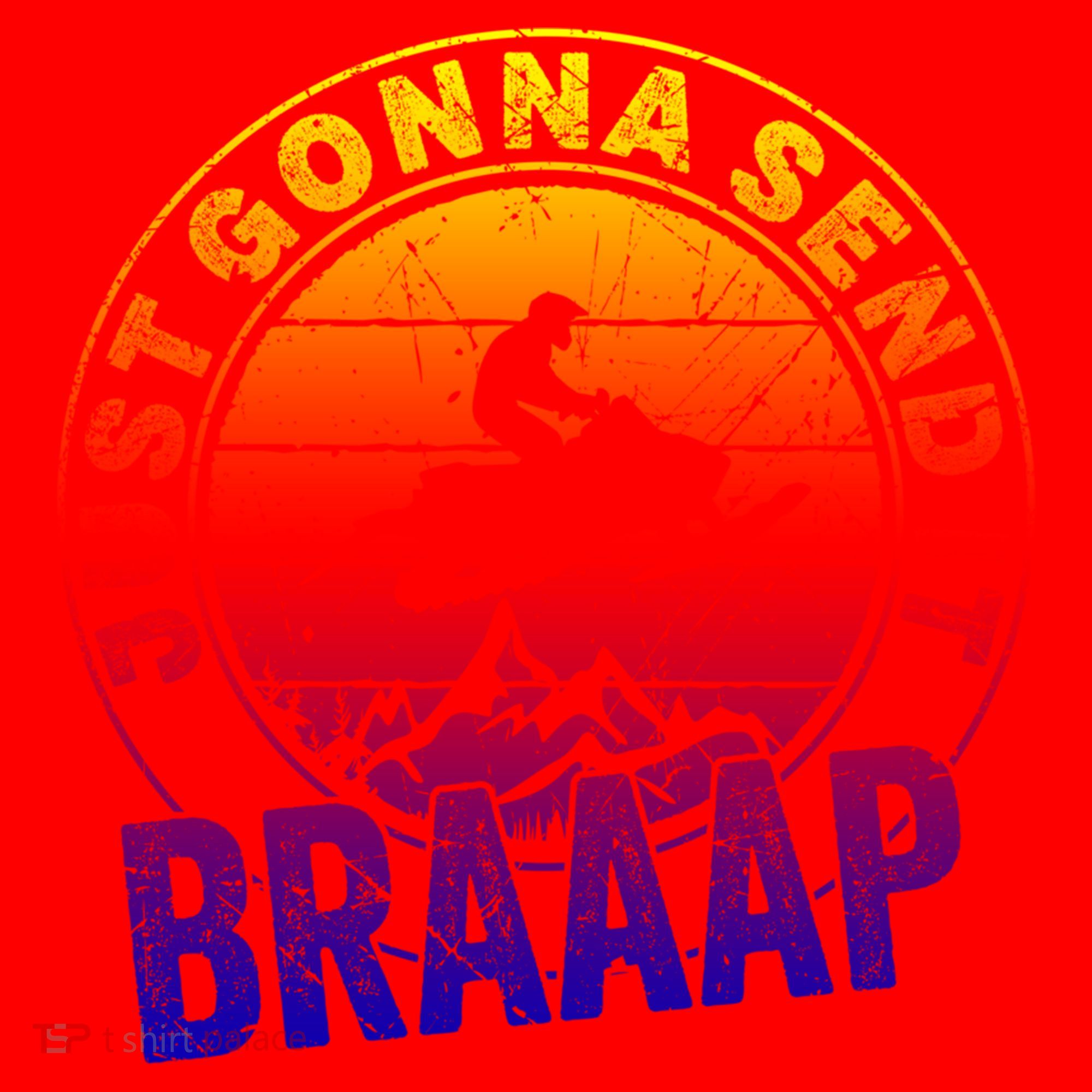 Braaap Snowmobile Just Gonna Send It Snowmobile Snow Rider Gift Santa Hat