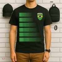 Brazilian Soccer Jersey Brazil Football Brazil Flag T-Shirt thumb 6