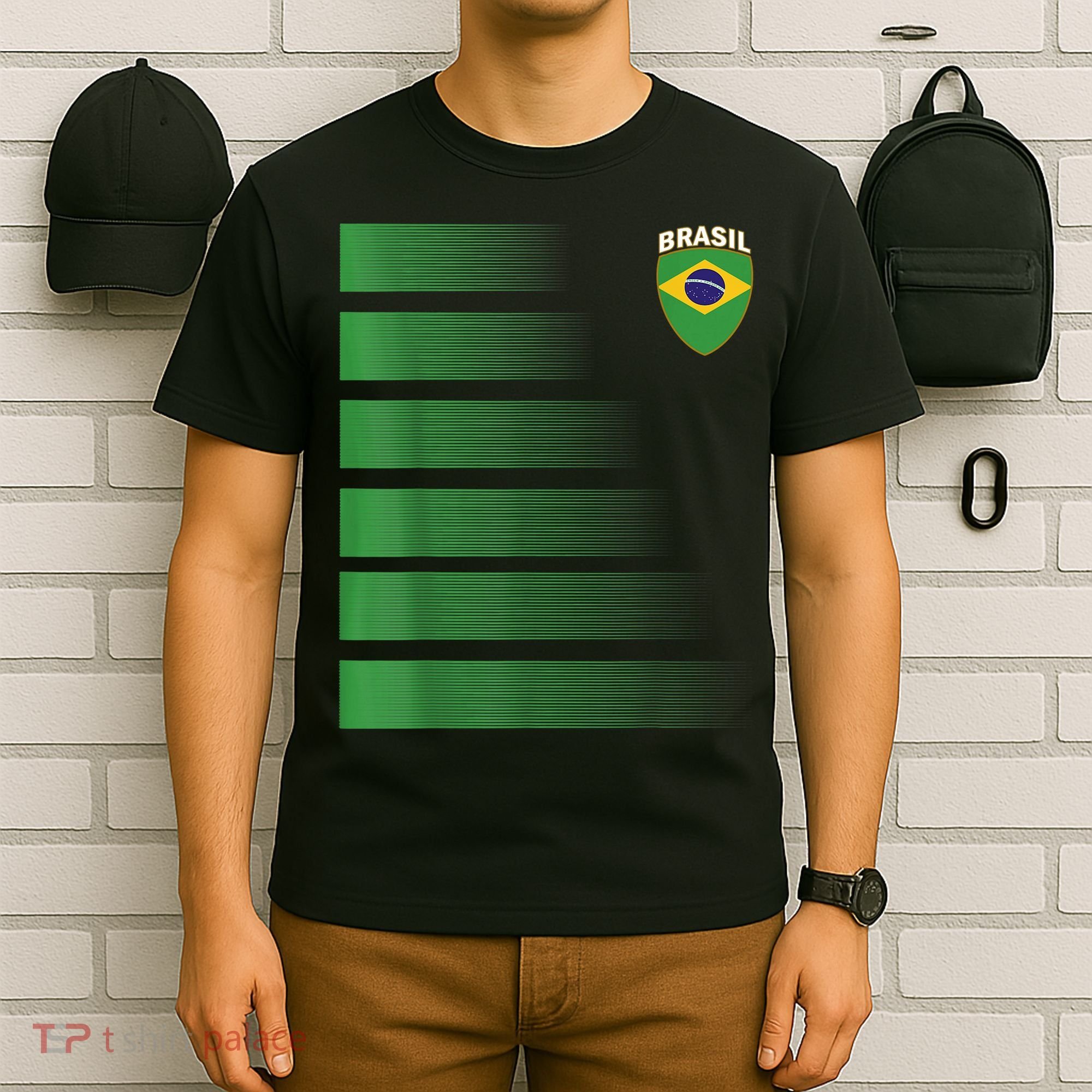 Brazilian Soccer Jersey Brazil Football Brazil Flag T-Shirt
