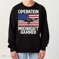 B-2 Stealth Jet Operation Midnight Hammer American Flag Women's Sweatshirt thumb 0