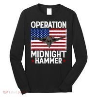 B-2 Stealth Jet Operation Midnight Hammer American Flag Long Sleeve Shirt thumb 0