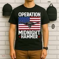B-2 Stealth Jet Operation Midnight Hammer American Flag T-Shirt thumb 6