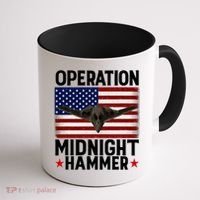 B-2 Stealth Jet Operation Midnight Hammer American Flag Coffee Mug thumb 1