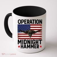B-2 Stealth Jet Operation Midnight Hammer American Flag Coffee Mug thumb 0