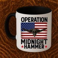 B-2 Stealth Jet Operation Midnight Hammer American Flag Coffee Mug thumb 2