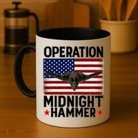 B-2 Stealth Jet Operation Midnight Hammer American Flag Coffee Mug thumb 4