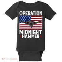 B-2 Stealth Jet Operation Midnight Hammer American Flag Baby Bodysuit thumb 0