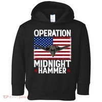 B-2 Stealth Jet Operation Midnight Hammer American Flag Toddler Hoodie thumb 0