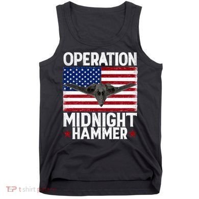 B-2 Stealth Jet Operation Midnight Hammer American Flag Tank Top