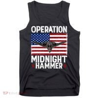 B-2 Stealth Jet Operation Midnight Hammer American Flag Tank Top thumb 0